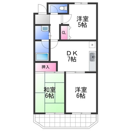 ヴィーヴル松浪の物件間取画像